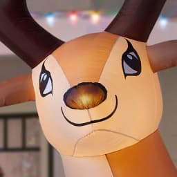 Home Accents Holiday 11 ft. Giant Inflatable Reindeer with LED Lights, Large Outdoor Christmas Decoration thumbnail 4