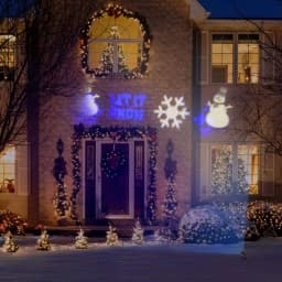 LightShow Whirl-a-Motion Snowman LED Projection Stake Light Set thumbnail 8