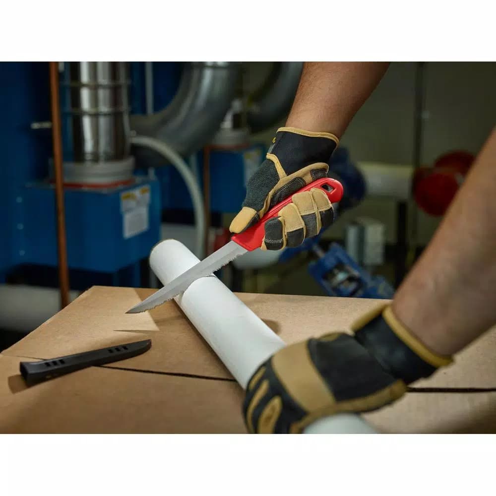 Milwaukee Serrated Blade Insulation Knife with Stainless Steel Drop Point Blade