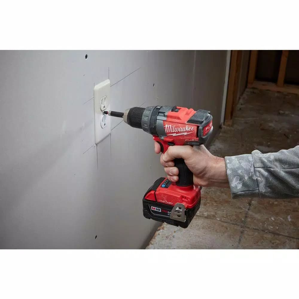 Milwaukee M18 FUEL ONE-KEY 1/2 in. Brushless Cordless Drill/Driver Kit with Titanium Shockwave Bit Set
