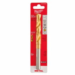 Milwaukee 9/16 in. Titanium Coated Twist Drill Bit with 1/2 in. 3-Flat Shank thumbnail 1