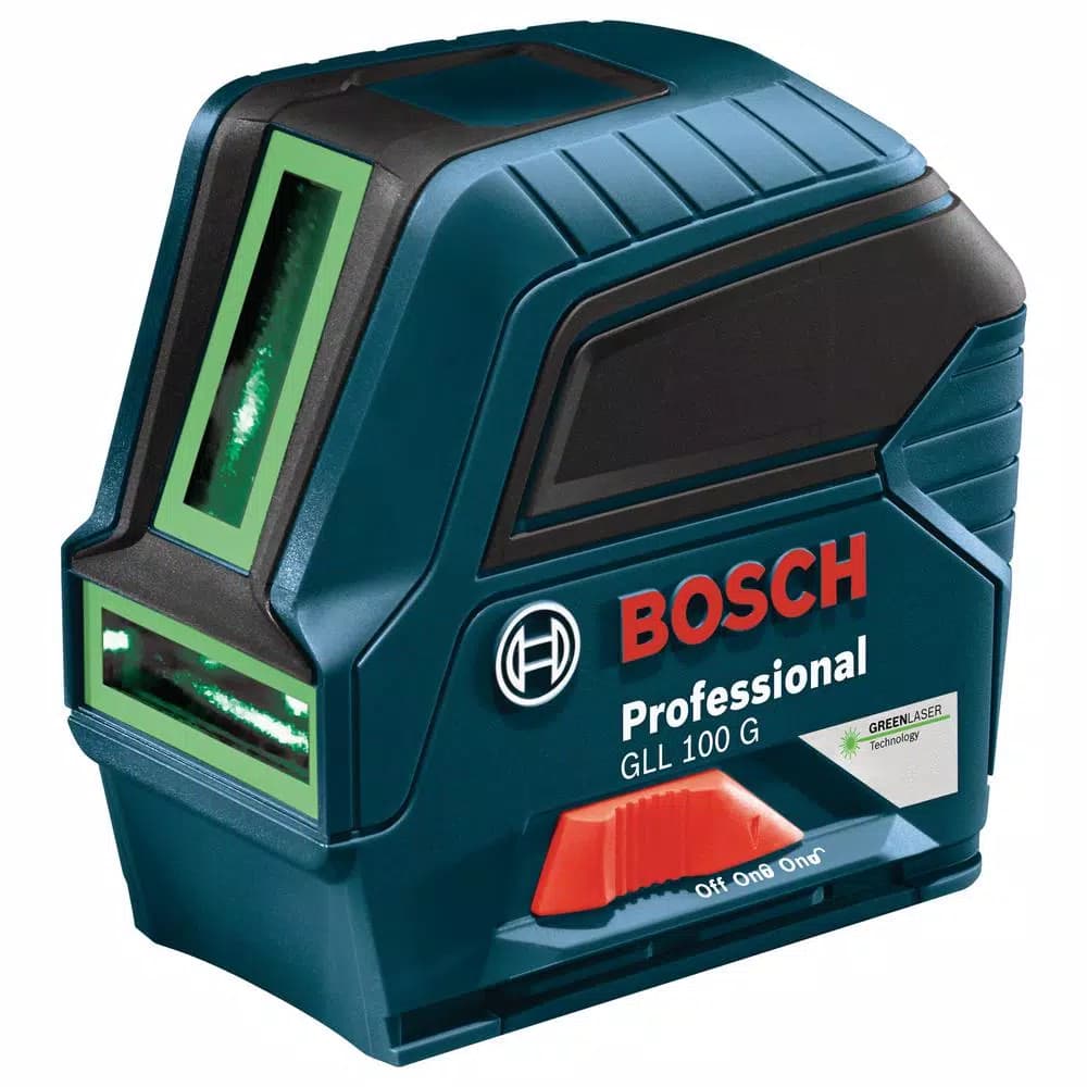 Bosch GLL 100 GX Green Beam Self-Leveling Cross-Line Laser with Compact Tripod