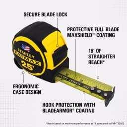 STANLEY FATMAX 25 ft. Tape Measure with MAXSHIELD Coating and Twin-Core Ergonomic Design thumbnail 2