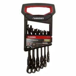 Husky 6-Piece SAE Flex-Head Ratcheting Wrench Set, 100-Position Locking thumbnail 2