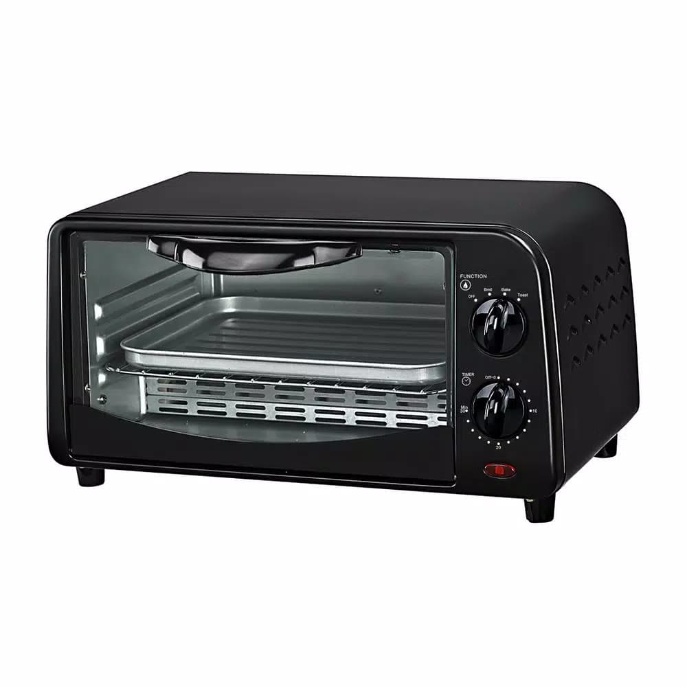 Courant 4-Slice Countertop Toaster Oven with Bake and Broil Functions, Black