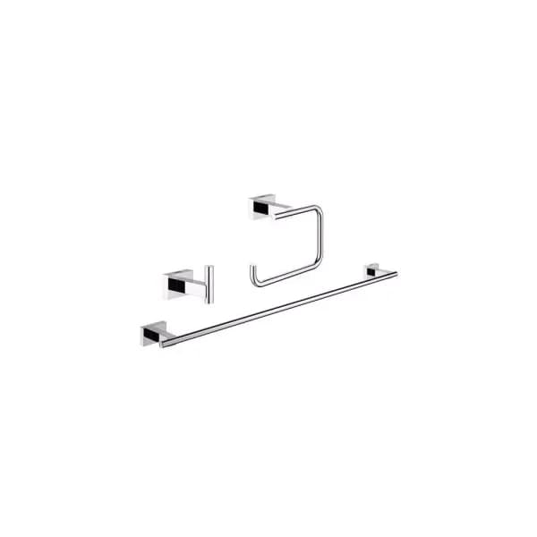GROHE Essentials Cube City 3-Piece Bath Hardware Set, StarLight Chrome