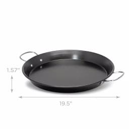Ecolution Sol 20 in. Carbon Steel Nonstick Paella and Grill Pan, Black thumbnail 2