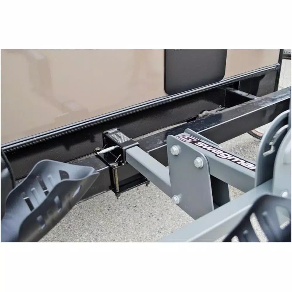 Swagman RV 1-Bike Rack Bumper Adapter for 4 to 4.5 in. Continuous Welded Steel Bumpers, 2 in. Receiver Hitch
