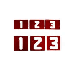 Milescraft 40-Piece Vertical Number Template Set (1.5 in. and 2.5 in.) for SignCrafter 1206 and SignPro 1212 thumbnail 1
