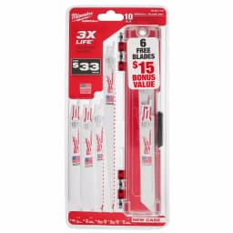 Milwaukee SAWZALL 16-Piece Bi-Metal Reciprocating Saw Blade Set for Wood and Metal thumbnail 3