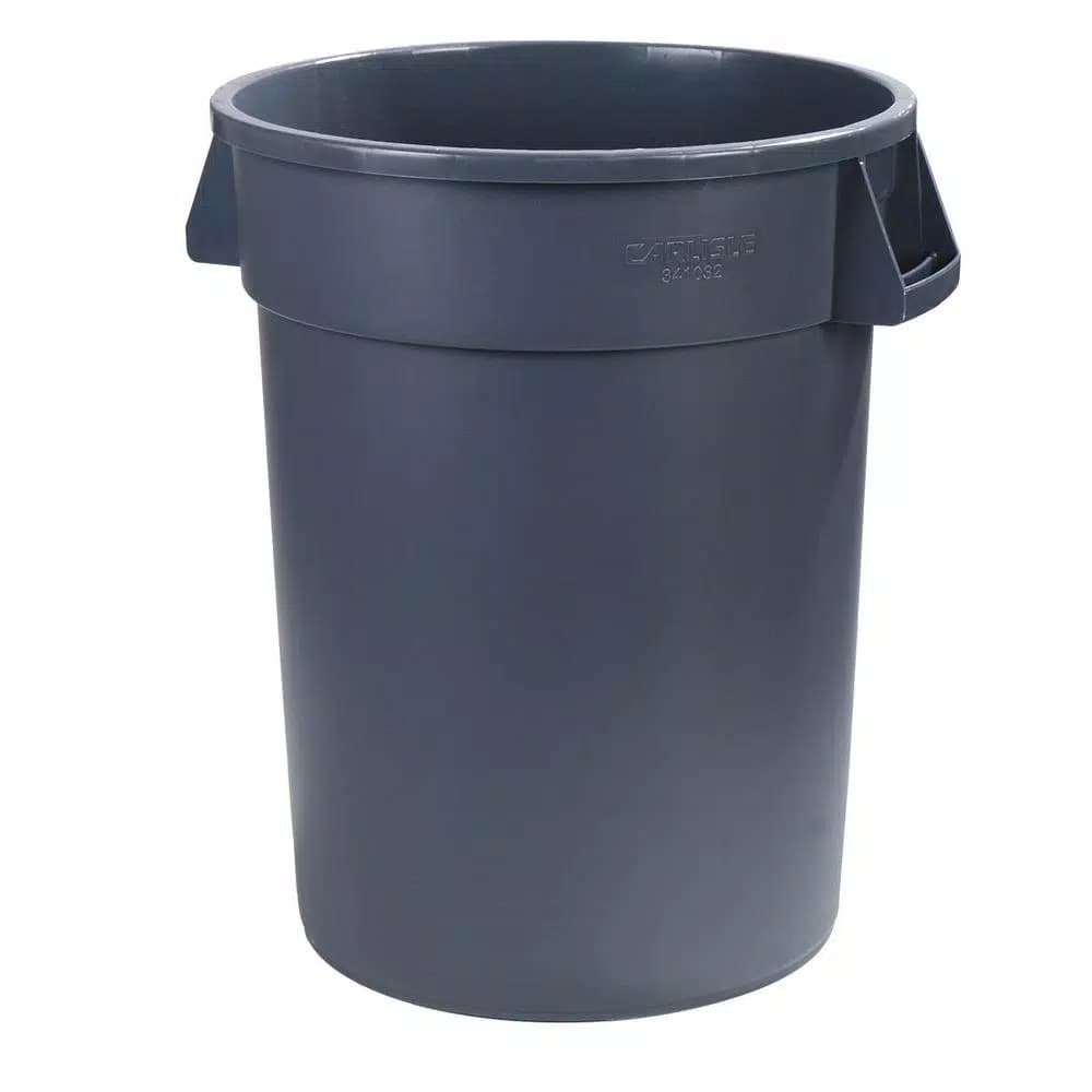 Carlisle Bronco 32 Gallon Gray Round Heavy Duty Trash Can (4-Pack)