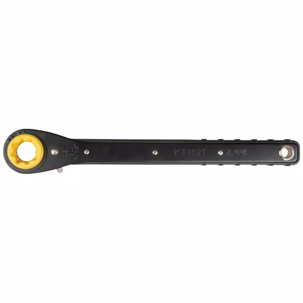 Klein Tools Slim Ratcheting Lineman's Wrench, 4-in-1 Multi-Size Utility Tool