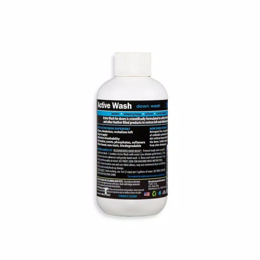 Trek7 Active Wash 8 oz. Fabric Cleaner for Down and Feather Filled Items