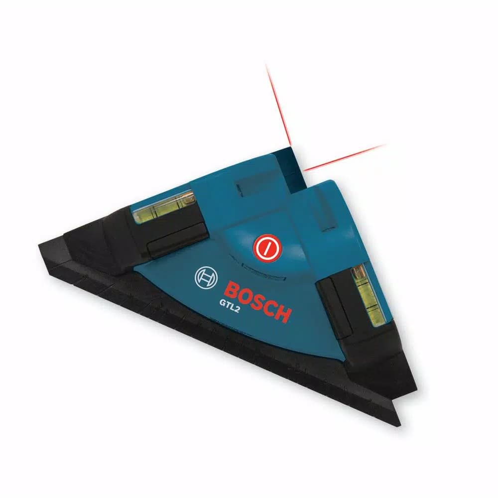 Bosch Tile Laser Square Level and GLL 2 Cross Line Laser Combo with Clamping Mount