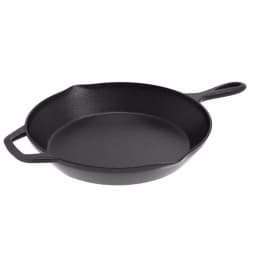Classic Cuisine 12 in. Cast Iron Skillet with Pour Spout, Black thumbnail 1