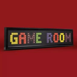 Crystal Art Gallery Game Room Framed LED Sign - Retro 8-Bit Arcade Style Wall Decor thumbnail 3