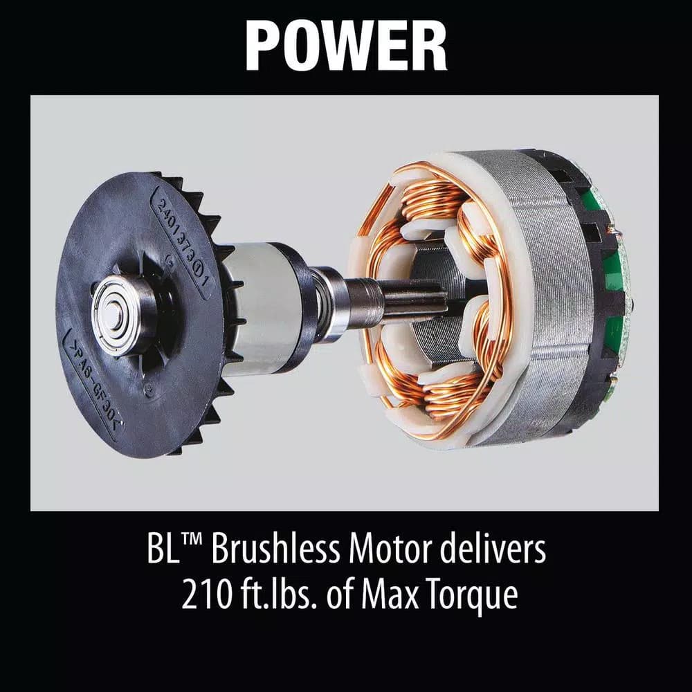 Makita 18V LXT Brushless 1/2 in. 3-Speed Impact Wrench Kit with 2.0 Ah Battery and Charger