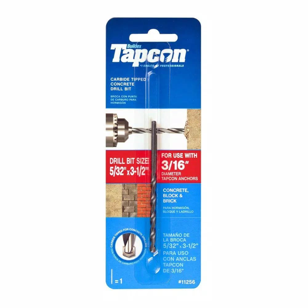 Tapcon 5/32 in. x 3-1/2 in. Carbide Tip Masonry Drill Bit