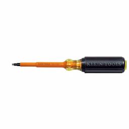 Klein Tools #2 Square Recess Insulated Screwdriver with 4 in. Round Shank and Cushion Grip thumbnail 1