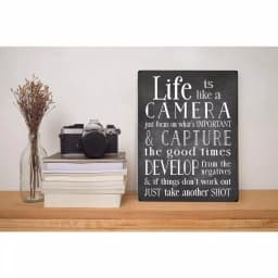 Unbranded Nancy Anderson "Life Is Like A Camera" 9 x 12 in. Wood Wall Art Sign thumbnail 3