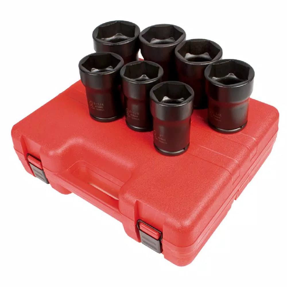 SUNEX TOOLS 7-Piece Truck Pinion Locknut Impact Socket Set, 3/4 in. Drive