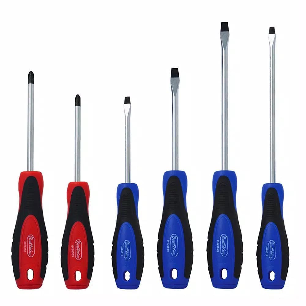 Best Value 6-Piece Screwdriver Set with Magnetic Chrome Vanadium Steel Tips, Phillips and Slotted