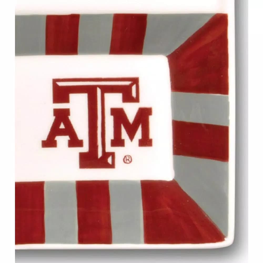 Magnolia Lane Texas A&M NCAA Officially Licensed 4-Section Ceramic Tailgating Serving Platter