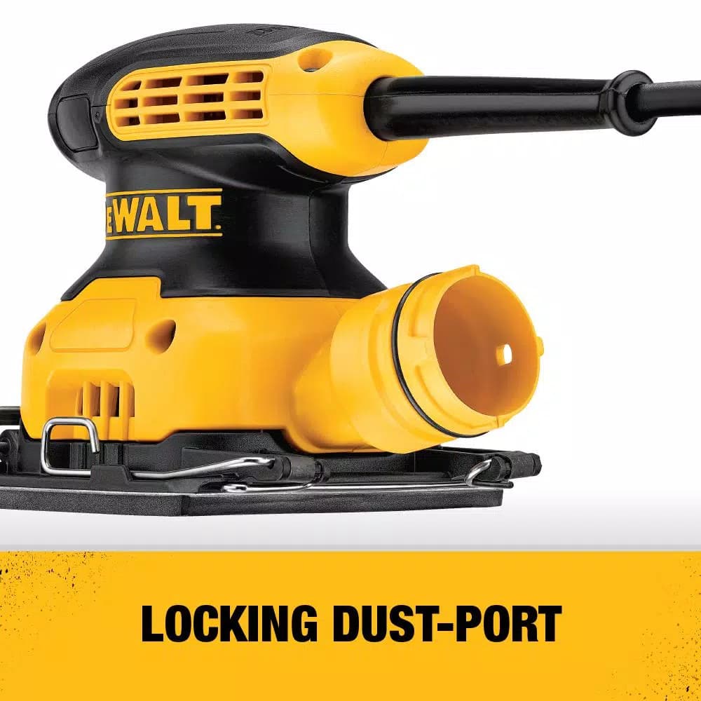 DEWALT DWE6411K 1/4 Sheet Palm Grip Corded Finishing Sander Kit with Contractor Bag