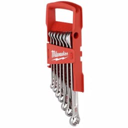 Milwaukee 7-Piece SAE Combination Wrench Set with Max Bite Open-End Grip thumbnail 12