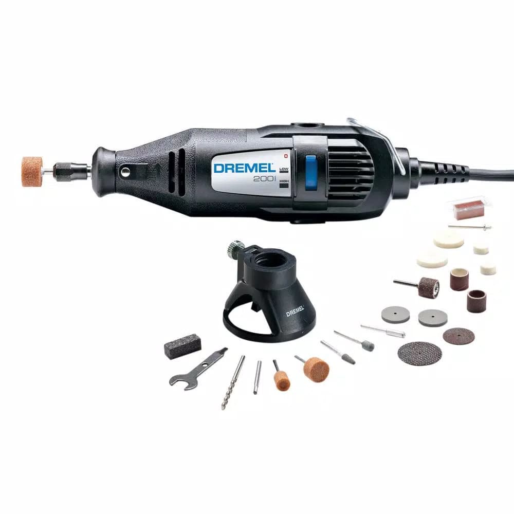 Dremel 200 Series Dual Speed Corded Rotary Tool Kit with 21 Accessories