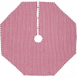 VHC Brands Emmie Red Patchwork Christmas Tree Skirt, 55 in. Hand-Quilted Cotton Farmhouse Decor thumbnail 2