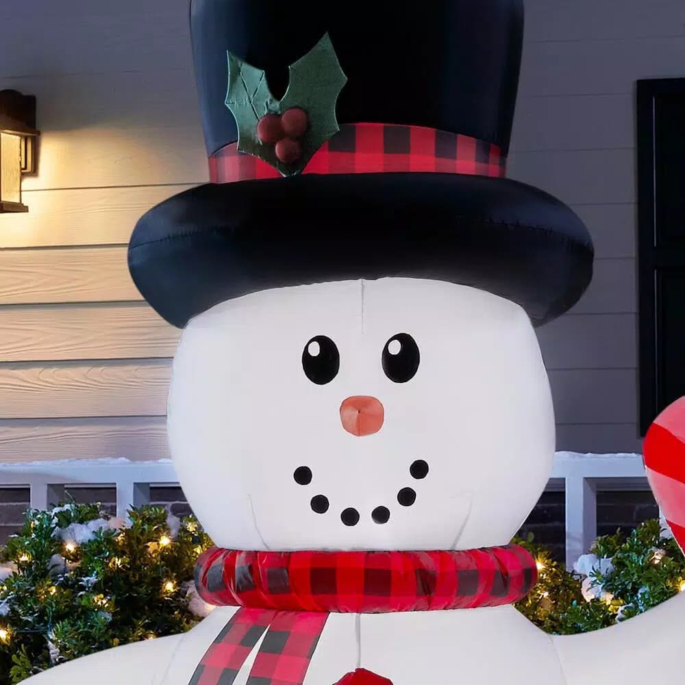 Home Accents Holiday Airblown Inflatables 6.5 ft. Snowman Christmas Yard Decoration with LED Lights