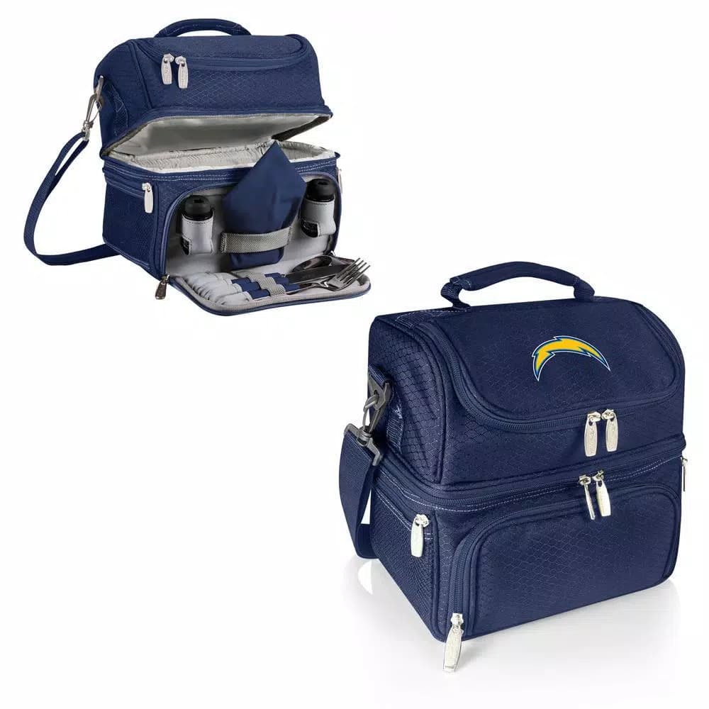 ONIVA Pranzo Los Angeles Chargers Navy Insulated Lunch Bag with Cutlery Set