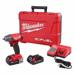 Milwaukee M18 FUEL 3/8 in. Compact Impact Wrench Kit w/ (2) 2.0 Ah Batteries & Charger thumbnail 1