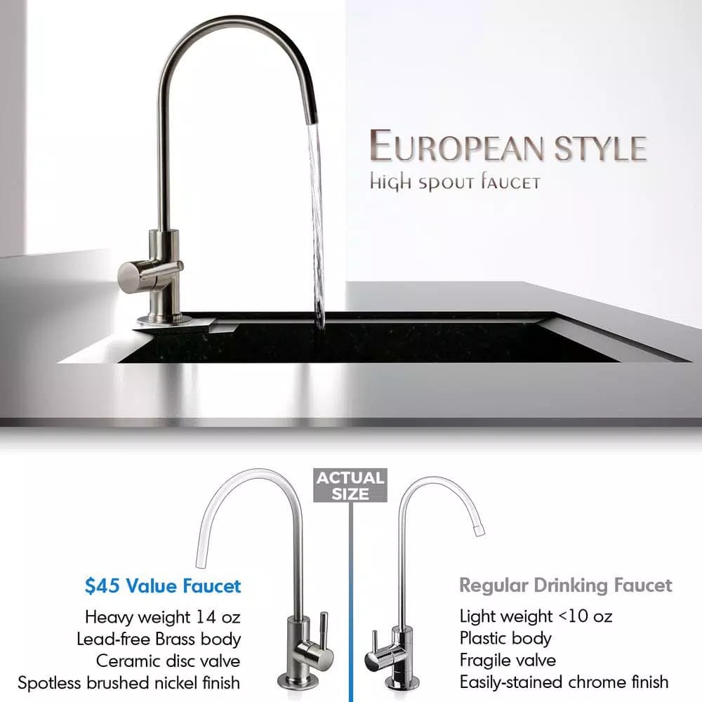 iSpring RCC7P 5-Stage Reverse Osmosis Under Sink Water Filtration System with Booster Pump