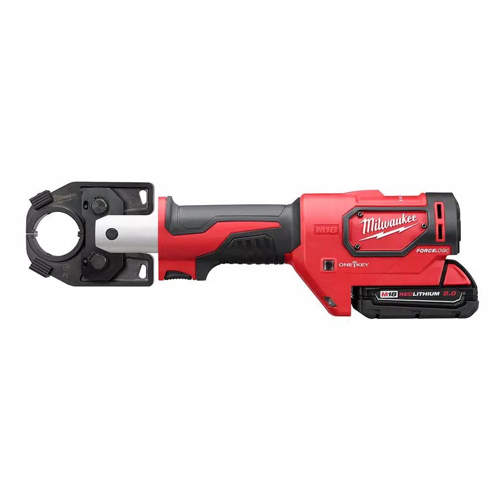 Milwaukee M18 FORCE LOGIC 600 MCM Crimper Kit with 750 MCM Cu/1000 MCM Al Cutting Jaw