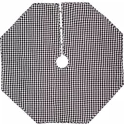 VHC Brands Emmie 55 in. Black and White Patchwork Christmas Tree Skirt - Hand-Quilted Cotton thumbnail 2