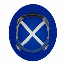 ERB Safety Americana Vented Full Brim Hard Hat with Mega Ratchet Suspension - Blue thumbnail 2