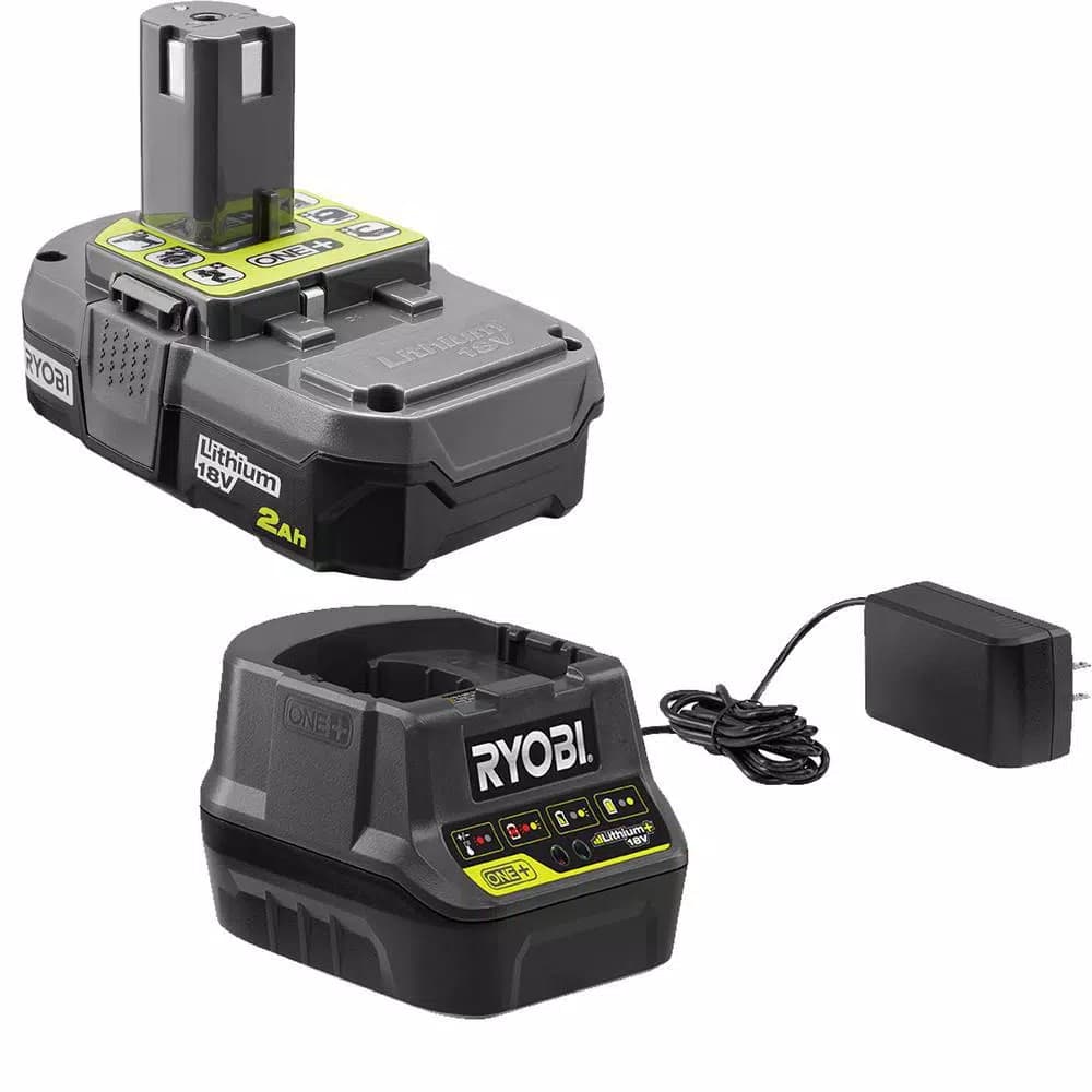 Ryobi ONE+ 18V Cordless Leaf Blower Kit, 200 CFM, 90 MPH, Includes 2.0 Ah Battery and Charger (Refurbished)