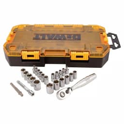 DEWALT 25-Piece 1/4 in. Drive SAE and Metric Ratchet and Socket Set thumbnail 2