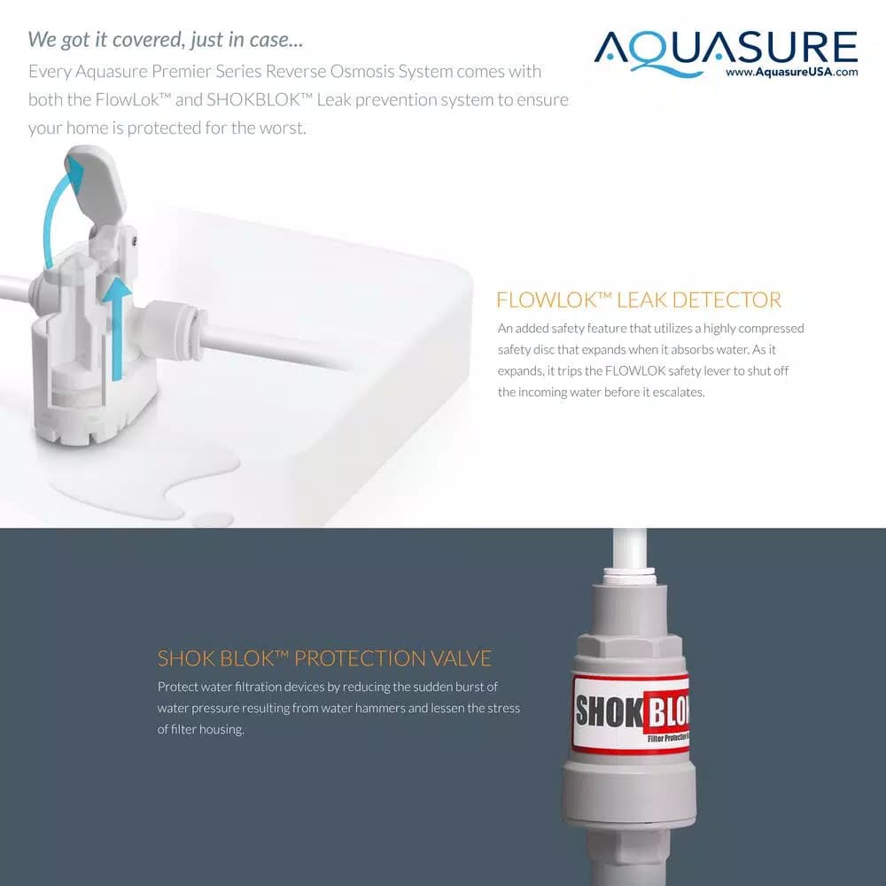 Aquasure Premier Series Alkaline Remineralizing Reverse Osmosis Water Filtration System with Chrome Faucet