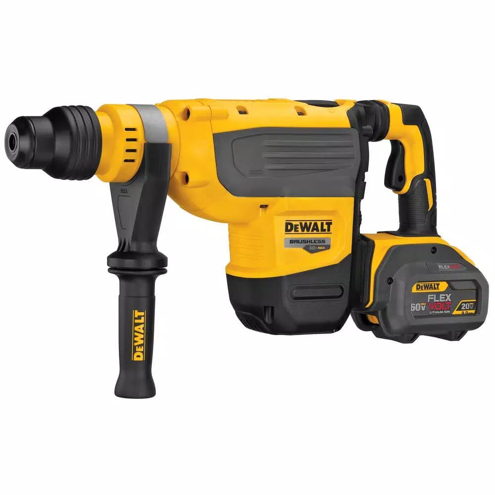 DEWALT FLEXVOLT 60V MAX Brushless 1-7/8 in. SDS MAX Rotary Hammer Kit with (2) 9.0 Ah Batteries & Impact Wrench