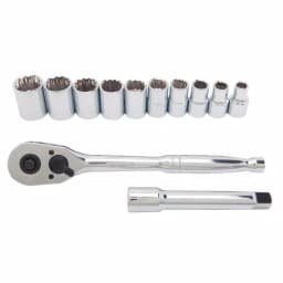 STANLEY 12-Piece 1/2 in. Drive SAE Ratchet and Socket Set thumbnail 1