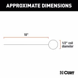 CURT Fish Wire for 1/2" Diameter Bolts, 18" Spring Steel Hitch Installation Tool thumbnail 3