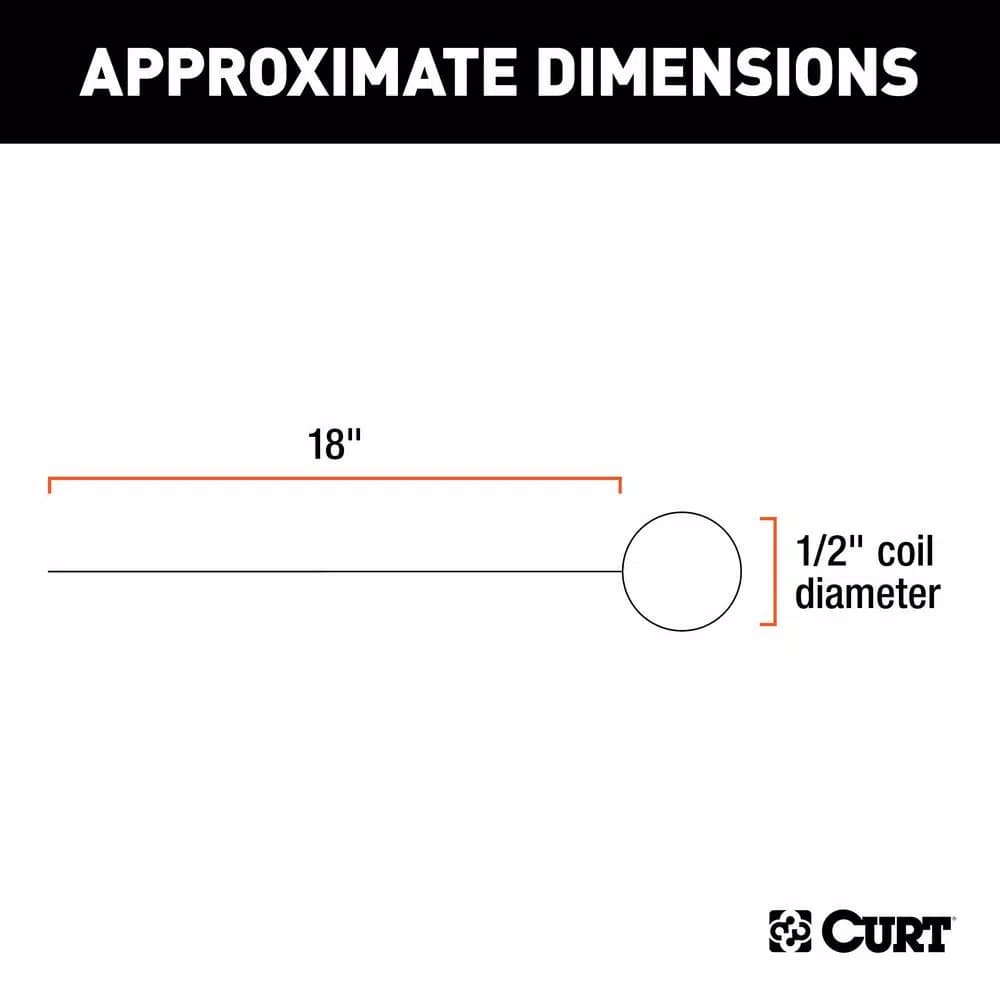 CURT Fish Wire for 1/2" Diameter Bolts, 18" Spring Steel Hitch Installation Tool