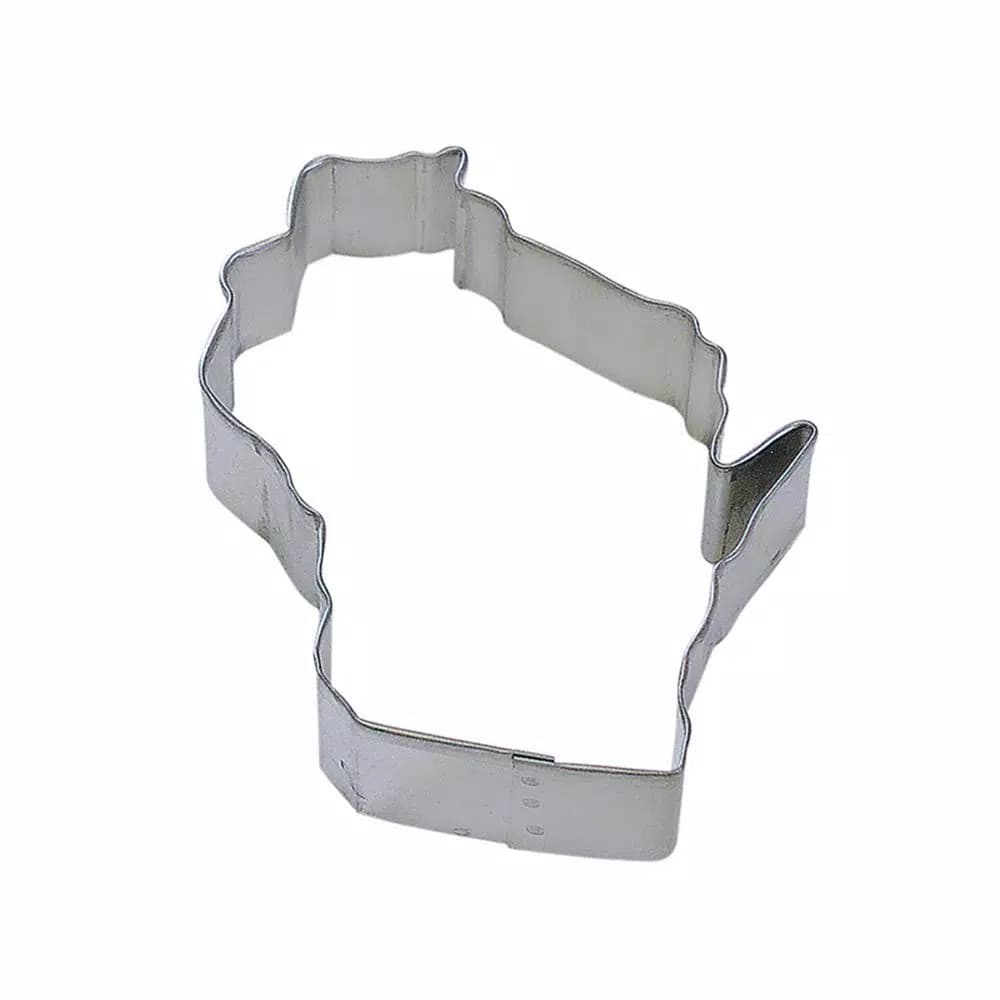 CybrTrayd-R&M 12-Piece Wisconsin State Tinplated Steel Cookie Cutter & Recipe Set