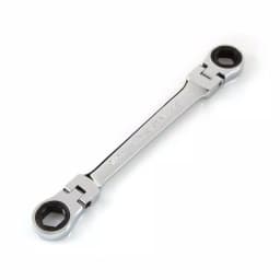 TEKTON 9/16 in. x 5/8 in. Flex-Head Ratcheting Box End Wrench thumbnail 1