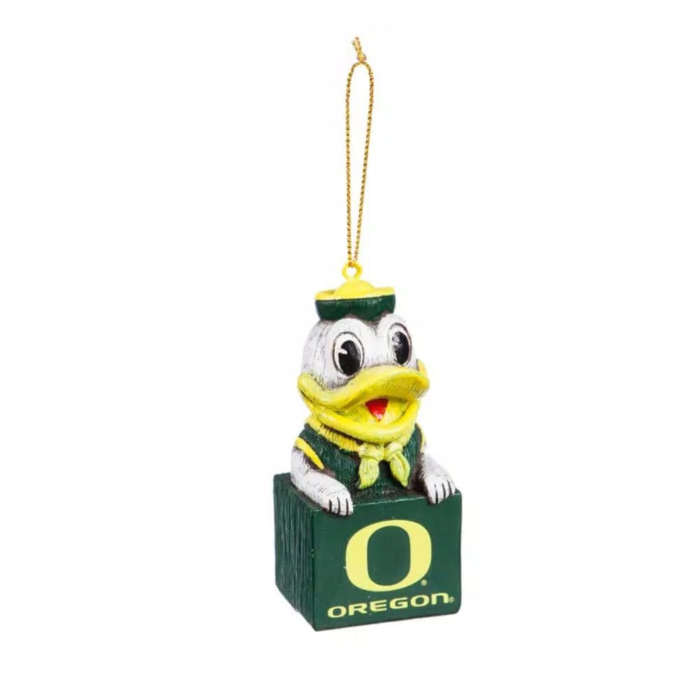 Team Sports America University of Oregon NCAA Mascot Tiki Totem Christmas Ornament