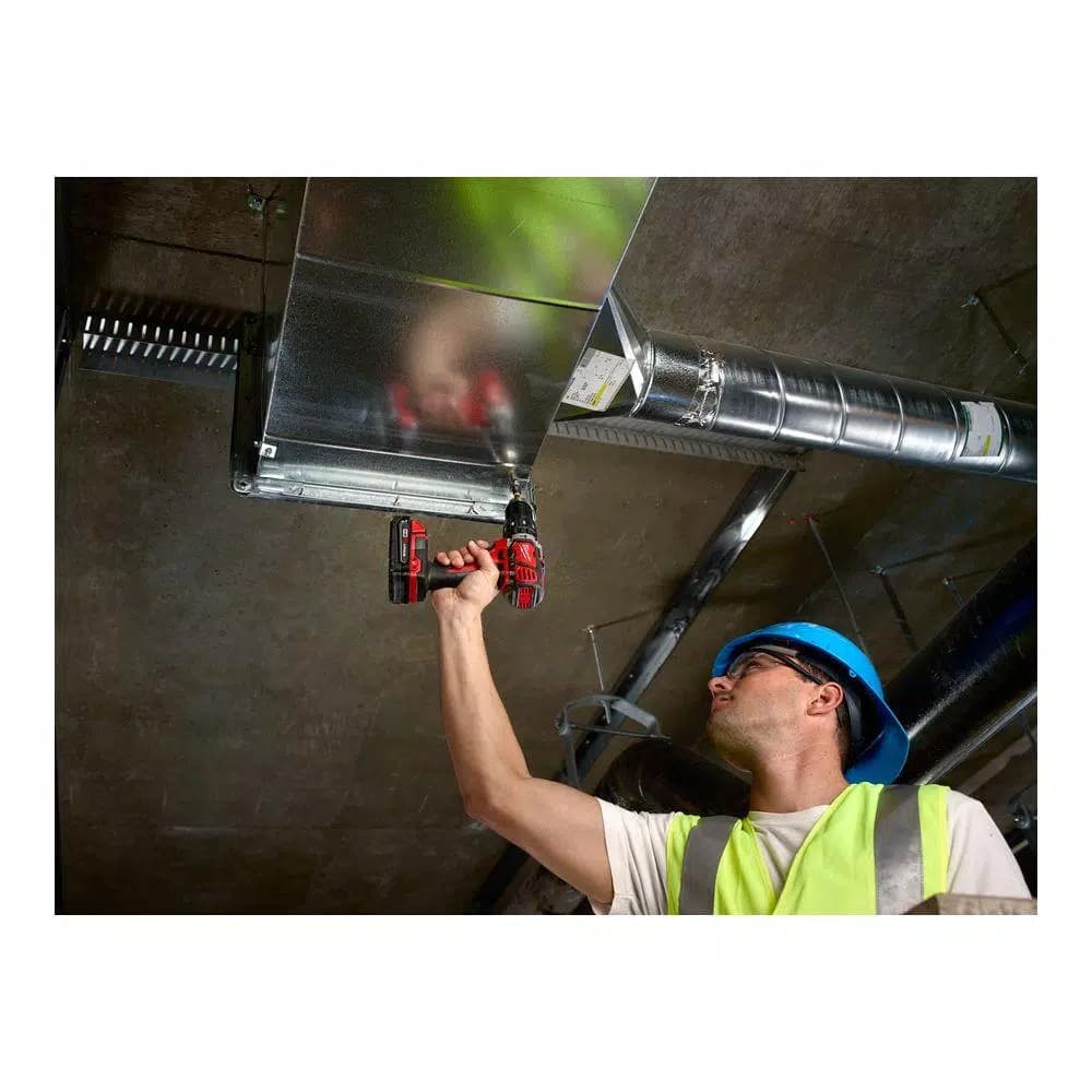 Milwaukee M18 Compact 1/2 in. Hammer Drill Driver Kit with (2) 1.5Ah Batteries, Charger, and Hard Case