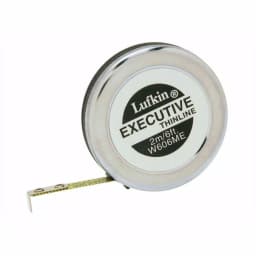 Lufkin Executive Thinline 6 ft. Pocket Tape Measure, Chrome Clad Finish thumbnail 1